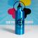 Squeeze de Alumínio Azul Personalizado Com Nome, Frase ou Logo