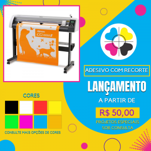 Adesivo Com Recorte Personalizado Adesivo vinil  1x0   