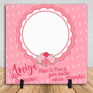 Azulejo Personalizado Com Uma Foto Amiga Cerâmica Branca Brilho 15x15cm ou 20x20cm    Após concluir o pagamento, clique em preencher formulário para anexar seu arquivo ou escrever seu texto