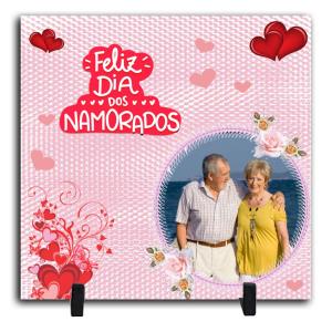 Azulejo Personalizado Com Uma Foto - Feliz Dia dos Namorados Cerâmica Branca Brilho 15x15cm ou 20x20cm    Após concluir o pagamento, clique em preencher formulário para anexar seu arquivo ou escrever seu texto