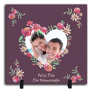 Azulejo Personalizado Com Uma Foto - Feliz Dia dos Namorados 3 Cerâmica Branca Brilho 15x15cm ou 20x20cm    Após concluir o pagamento, clique em preencher formulário para anexar seu arquivo ou escrever seu texto