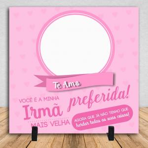 Azulejo Personalizado Com Uma Foto Irmã Cerâmica Branca Brilho 15x15cm ou 20x20cm    Após concluir o pagamento, clique em preencher formulário para anexar seu arquivo ou escrever seu texto