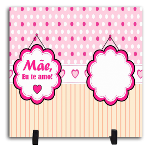 Azulejo Personalizado Com Uma Foto - Mãe Eu Te Amo Cerâmica Branca Brilho 15x15cm ou 20x20cm    Após concluir o pagamento, clique em preencher formulário para anexar seu arquivo ou escrever seu texto