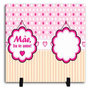 Azulejo Personalizado Com Uma Foto - Mãe Eu Te Amo Cerâmica Branca Brilho 15x15cm ou 20x20cm    Após concluir o pagamento, clique em preencher formulário para anexar seu arquivo ou escrever seu texto