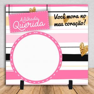 Azulejo Personalizado Com Uma Foto Afilhada Cerâmica Branca Brilho 15x15cm ou 20x20cm    Após concluir o pagamento, clique em preencher formulário para anexar seu arquivo ou escrever seu texto