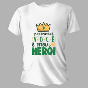 Camiseta Personalizada Pronta Pai (drasto) Poliéster Área de Impressão = 20x28cm Impressão frente   