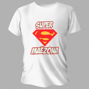Camiseta Personalizada Pronta - Super Mãezona Poliéster Área de Impressão = 20x28cm Impressão frente   
