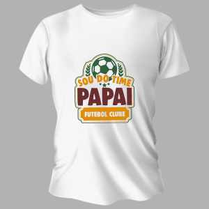 Camiseta Personalizada Pronta Time do Papai Poliéster Área de Impressão = 20x28cm Impressão frente   