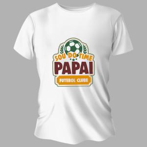 Camiseta Personalizada Pronta Time do Papai Poliéster Área de Impressão = 20x28cm Impressão frente   