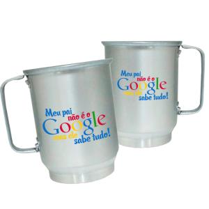 Caneca de Alumínio Personalizada Pai Sabe Tudo Caneca de Alumínio 600ml Área de Impressão = 20 x 9,5cm    