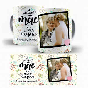 Caneca  Dia Das Mães Personalizada Com Uma Foto - Melhor Mãe Caneca de Cerâmica 325ml Área de Impressão = 20 x 9,5cm    Após concluir o pagamento, clique em preencher formulário para anexar seu arquivo ou escrever seu texto