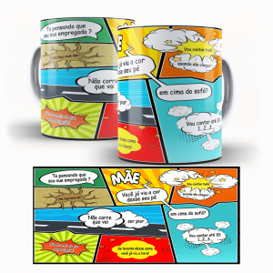 Caneca  Dia Das Mães Personalizada Pronta - Mãe Caneca de Cerâmica 325ml Área de Impressão = 20 x 9,5cm    