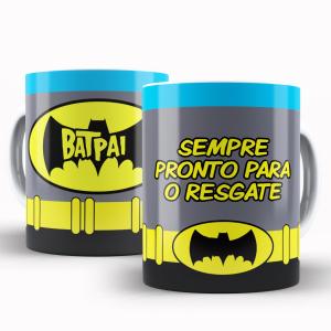 Caneca Personalizada BatPai Caneca de Cerâmica 325ml Área de Impressão = 20 x 9,5cm    