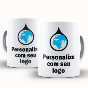 Caneca Personalizada com Seu Logo Caneca de Cerâmica 325ml Área de Impressão = 20 x 9,5cm    Após concluir o pagamento, clique em preencher formulário para anexar seu arquivo ou escrever seu texto