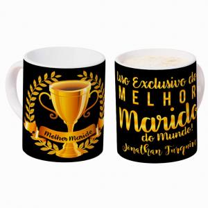 Caneca Personalizada com Nome Marido Caneca de Cerâmica 325ml Área de Impressão = 20 x 9,5cm    Após o pagamento, escreva o nome no campo de Observação do pedido e clique em Salvar