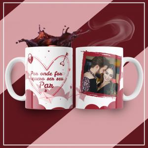 Caneca Personalizada com Uma Foto Caneca de Cerâmica 325ml Área de Impressão = 20 x 9,5cm    Após concluir o pagamento, clique em preencher formulário para anexar seu arquivo ou escrever seu texto
