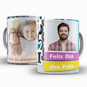 Caneca Personalizada com Uma Foto - Feliz Dia dos Pais Caneca de Cerâmica 325ml Área de Impressão = 20 x 9,5cm    Após concluir o pagamento, clique em preencher formulário para anexar seu arquivo ou escrever seu texto