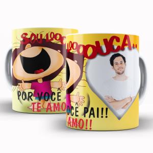 Caneca Personalizada com Uma Foto - Louca por Você Caneca de Cerâmica 325ml Área de Impressão = 20 x 9,5cm    Após concluir o pagamento, clique em preencher formulário para anexar seu arquivo ou escrever seu texto