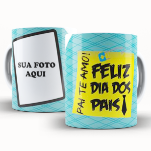 Caneca Personalizada com Uma Foto - Pai Te Amo Caneca de Cerâmica 325ml Área de Impressão = 20 x 9,5cm    Após concluir o pagamento, clique em preencher formulário para anexar seu arquivo ou escrever seu texto