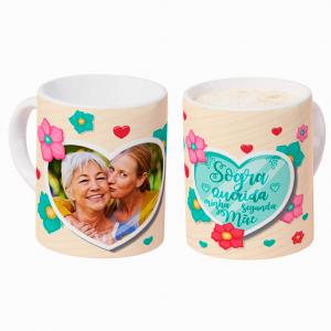 Caneca Personalizada com Uma Foto Sogra Caneca de Cerâmica 325ml Área de Impressão = 20 x 9,5cm    Após concluir o pagamento, clique em preencher formulário para anexar seu arquivo ou escrever seu texto
