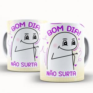 Caneca Personalizada Flork Divertida Bom Dia Caneca de Cerâmica 325ml Área de Impressão = 20 x 9,5cm    