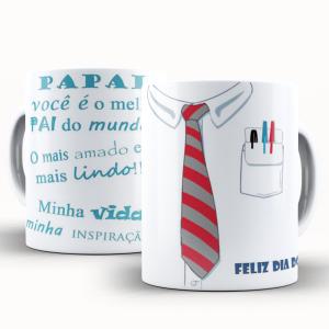 Caneca Personalizada Papai Caneca de Cerâmica 325ml Área de Impressão = 20 x 9,5cm    