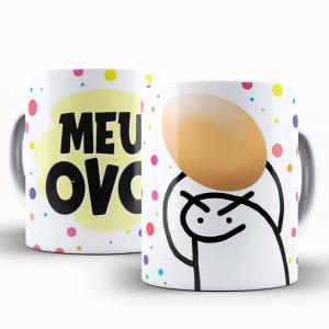Caneca Personalizada Páscoa Flork Divertido Meu Ovo Caneca de Cerâmica 325ml Área de Impressão = 20 x 9,5cm    