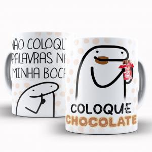 Caneca Personalizada Páscoa Flork Divertido Coloque Chocolate Caneca de Cerâmica 325ml Área de Impressão = 20 x 9,5cm    