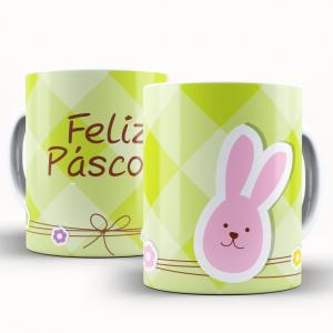 Caneca Personalizada Páscoa Tradicional 1 Caneca de Cerâmica 325ml Área de Impressão = 20 x 9,5cm    