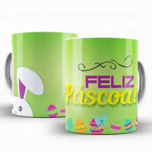Caneca Personalizada Páscoa Tradicional 6 Caneca de Cerâmica 325ml Área de Impressão = 20 x 9,5cm    