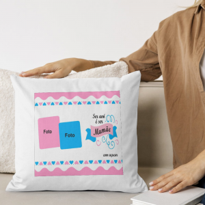 Capa de Almofada 30x30cm Personalizada Com Duas Fotos - Avó Poliéster Área de Impressão = 20(L) x 20(A)cm Impressão frente e verso   Após concluir o pagamento, clique em preencher formulário para anexar seu arquivo ou escrever seu texto