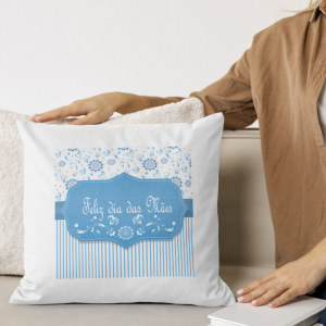 Capa de Almofada 30x30cm Personalizada Pronta - Feliz Dia Das Mães 3 Poliéster Área de Impressão = 20(L) x 20(A)cm Impressão frente e verso   