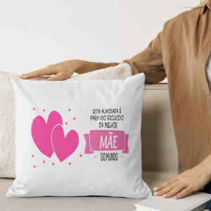 Capa de Almofada 40x40cm Personalizada Pronta - Uso Exclusivo Poliéster Área de Impressão = 28(L) x 20(A)cm Impressão frente e verso   