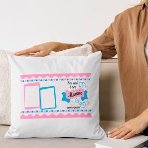 Capa de Almofada 40x40cm Personalizada Com Duas Fotos - Avó Poliéster Área de Impressão = 28(L) x 20(A)cm Impressão frente e verso   Após concluir o pagamento, clique em preencher formulário para anexar seu arquivo ou escrever seu texto