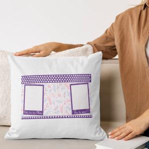 Capa de Almofada 40x40cm Personalizada Com Duas Fotos - Feliz Dia Das Mães 3 Poliéster Área de Impressão = 28(L) x 20(A)cm Impressão frente e verso   Após concluir o pagamento, clique em preencher formulário para anexar seu arquivo ou escrever seu texto