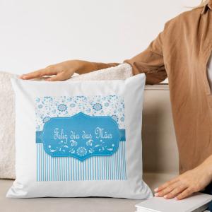 Capa de Almofada 30x30cm Personalizada Pronta - Feliz Dia Das Mães 3 Poliéster Área de Impressão = 20(L) x 20(A)cm Impressão frente e verso   