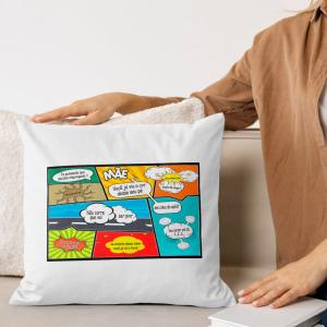 Capa de Almofada 40x40cm Personalizada Pronta - Mãe Poliéster Área de Impressão = 28(L) x 20(A)cm Impressão frente e verso   