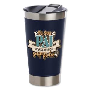 Copo Térmico Personalizado Eu Sou Pai Inox Área de Impressão = 10 x 6cm Frente colorido   
