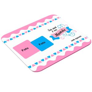 Mouse Pad Retangular Personalizado Com Duas Fotos - Avó Latex 19 x 23cm    Após concluir o pagamento, clique em preencher formulário para anexar seu arquivo ou escrever seu texto