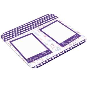 Mouse Pad Retangular Personalizado Com Duas Fotos - Feliz Dia Das Mães Latex 19 x 23cm    Após concluir o pagamento, clique em preencher formulário para anexar seu arquivo ou escrever seu texto