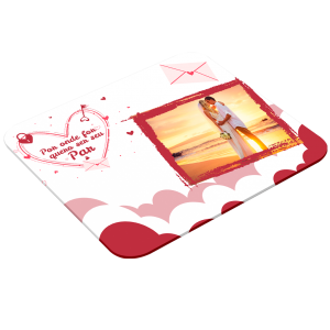 Mouse Pad Retangular Personalizado Com Uma Foto - Por Onde For Quero Ser Seu Par Latex 19 x 23cm    Após concluir o pagamento, clique em preencher formulário para anexar seu arquivo ou escrever seu texto