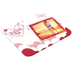 Mouse Pad Retangular Personalizado Com Uma Foto - Por Onde For Quero Ser Seu Par Latex 19 x 23cm    Após concluir o pagamento, clique em preencher formulário para anexar seu arquivo ou escrever seu texto