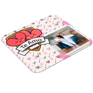Mouse Pad Retangular Personalizado Com Uma Foto - Te Amo Latex 19 x 23cm    Após concluir o pagamento, clique em preencher formulário para anexar seu arquivo ou escrever seu texto