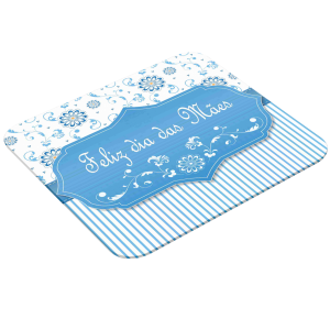 Mouse Pad Retangular Personalizado - Feliz Dia Das Mães Latex 19 x 23cm    