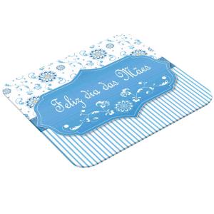 Mouse Pad Retangular Personalizado - Feliz Dia Das Mães Latex 19 x 23cm    