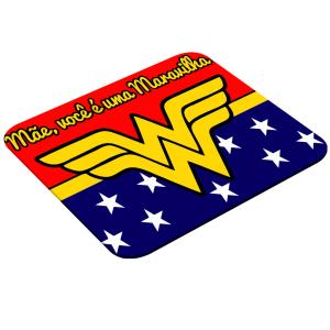 Mouse Pad Retangular Personalizado - Mãe Maravilha Latex 19 x 23cm    