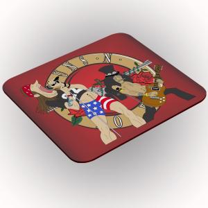 Mouse Pad Retangular Personalizado Pronto Guns n Roses Latex 19 x 23cm    
