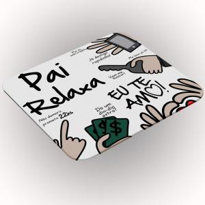 Mouse Pad Retangular Personalizado Pronto Pai Latex 19 x 23cm    