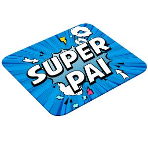 Mouse Pad Retangular Personalizado - Super Pai Latex 19 x 23cm    