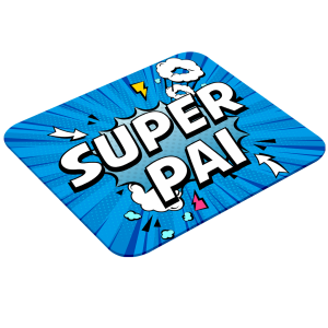 Mouse Pad Retangular Personalizado - Super Pai Latex 19 x 23cm    